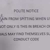 Please Refrain From Spitting When Using Stairs